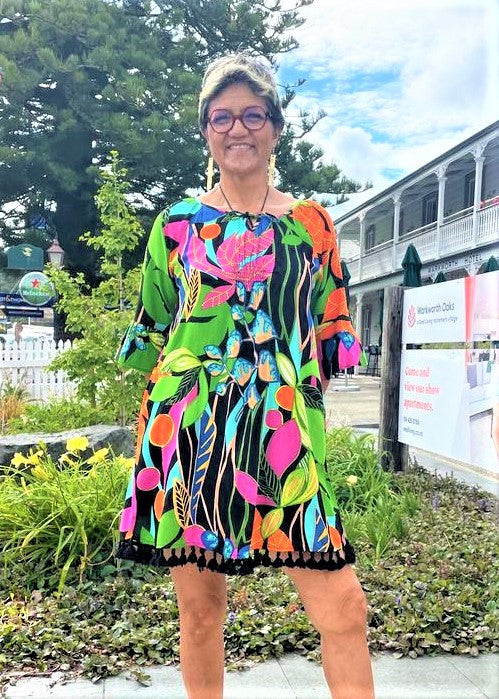 Tropical Jungle Knee Length Dress